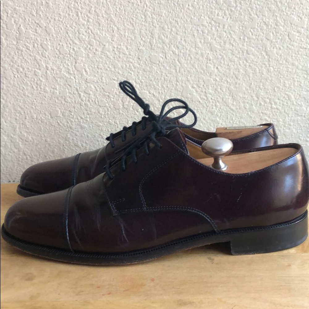 Cole Haan 10D Burgundy Captoe Oxford Leather shoes